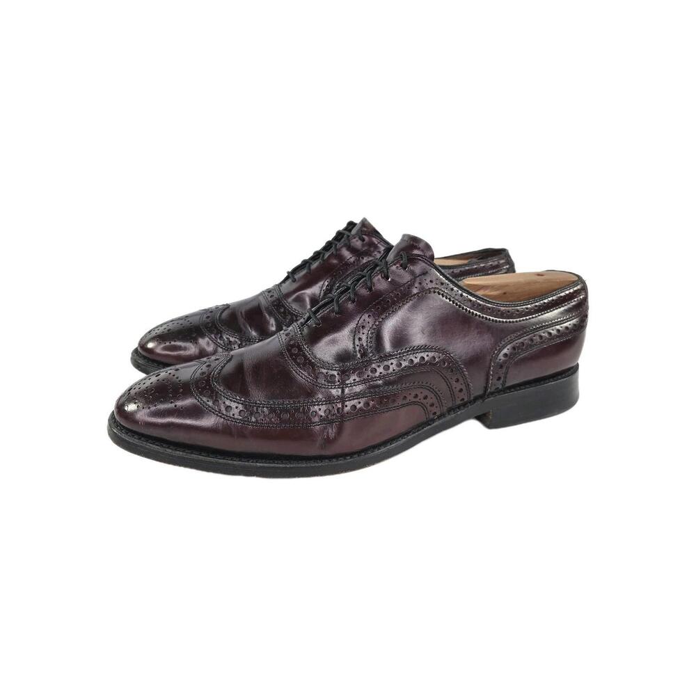Allen Edmonds McAllister Mens Oxford US 10 C Narrow Leather Wingtip Brogue Shoes - Picture 1 of 10